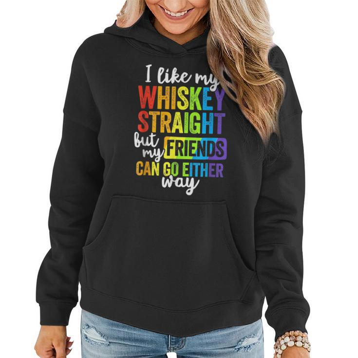 I Like My Whiskey Straight Lgbt Pride Gay Lesbian Women Hoodie
