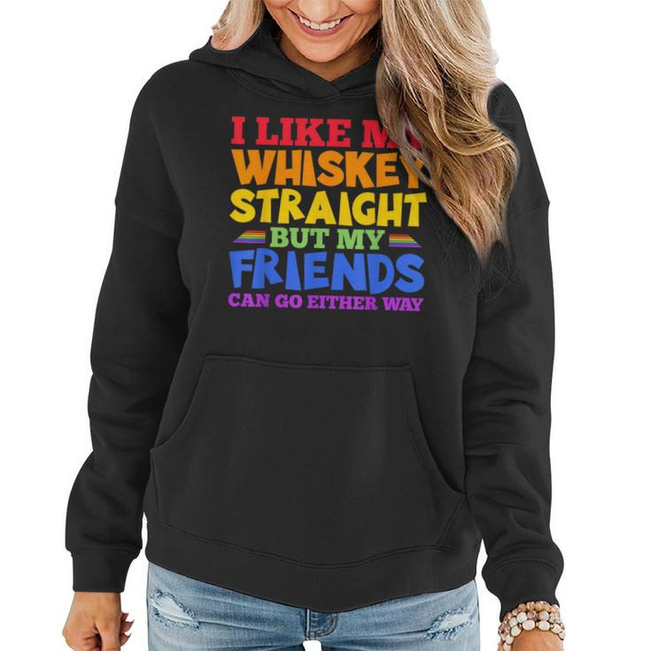 I Like My Whiskey Straight Lgbtq Gay Pride Month Women Hoodie