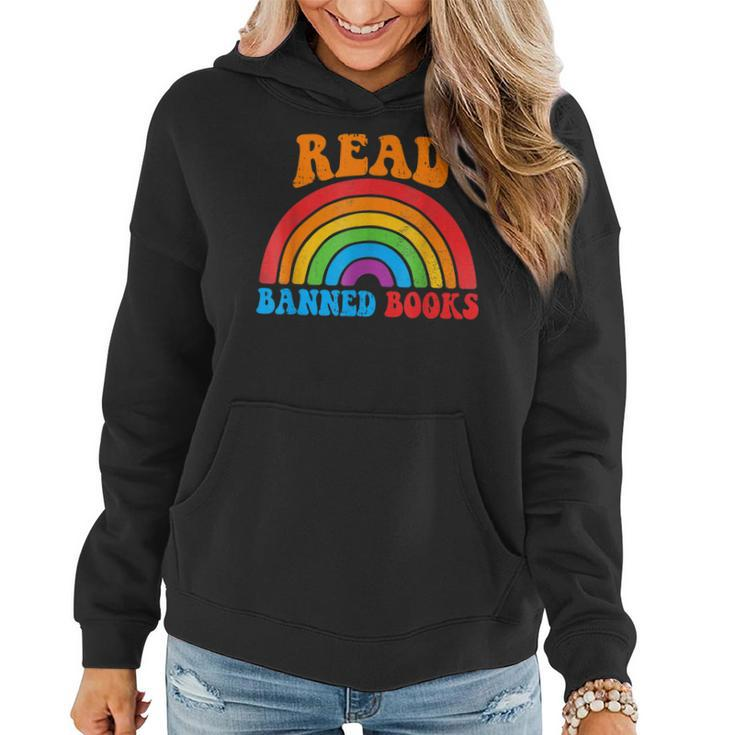 I Read Banned BooksRainbow Readers Reading Book Women Hoodie