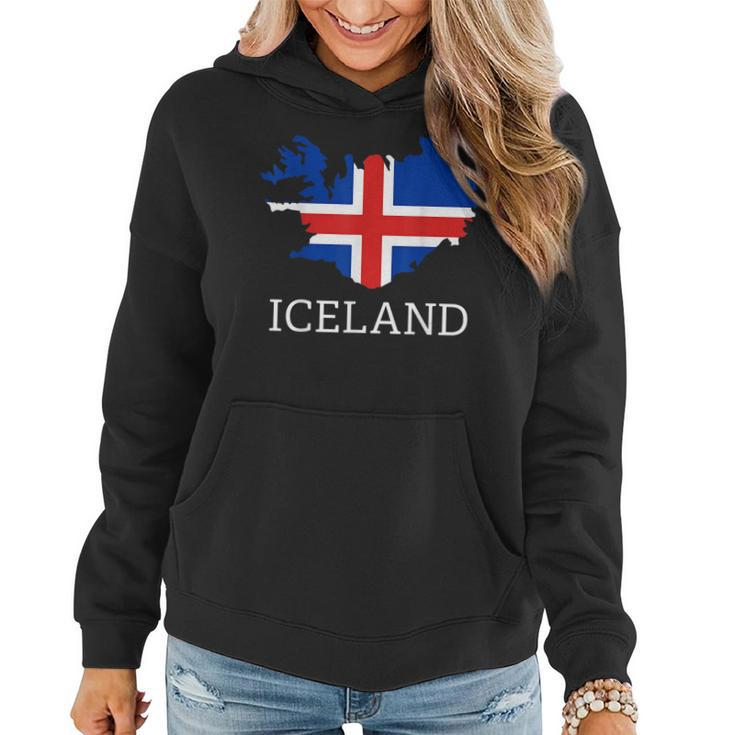 Iceland Flag Map Icelander Pride Men Women Kids Funny Gifts  Women Hoodie