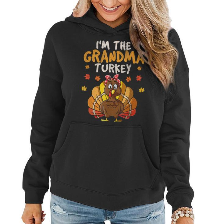 I'm The Grandma Turkey Thanksgiving Family 2023 Autumn Fall Women Hoodie