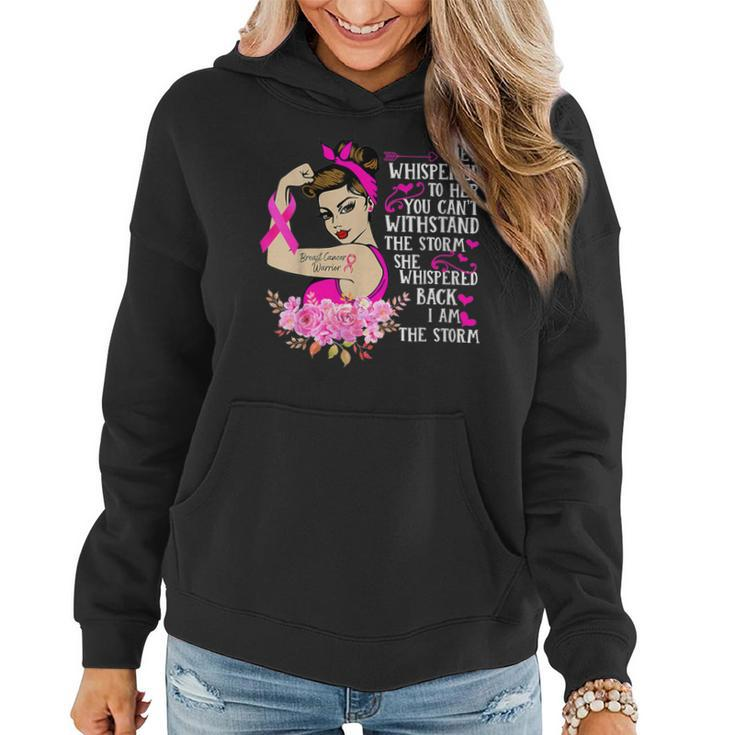 I'm The Storm Strong Breast Cancer Warrior Pink Ribbon Women Hoodie