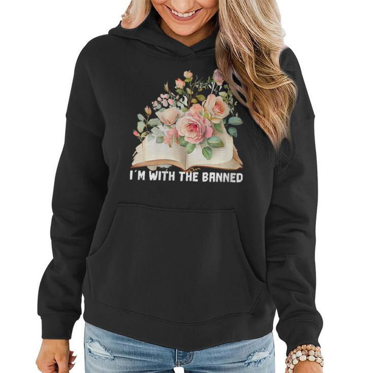 Im With The Banned Books I Read Banned Books Lovers Women Hoodie