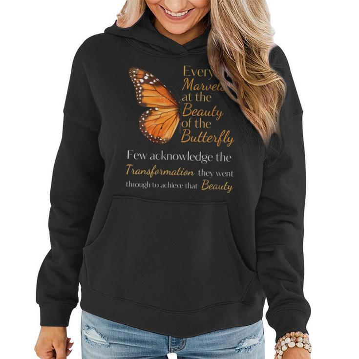 Inspirational Butterfly Transformation Quote Women Hoodie