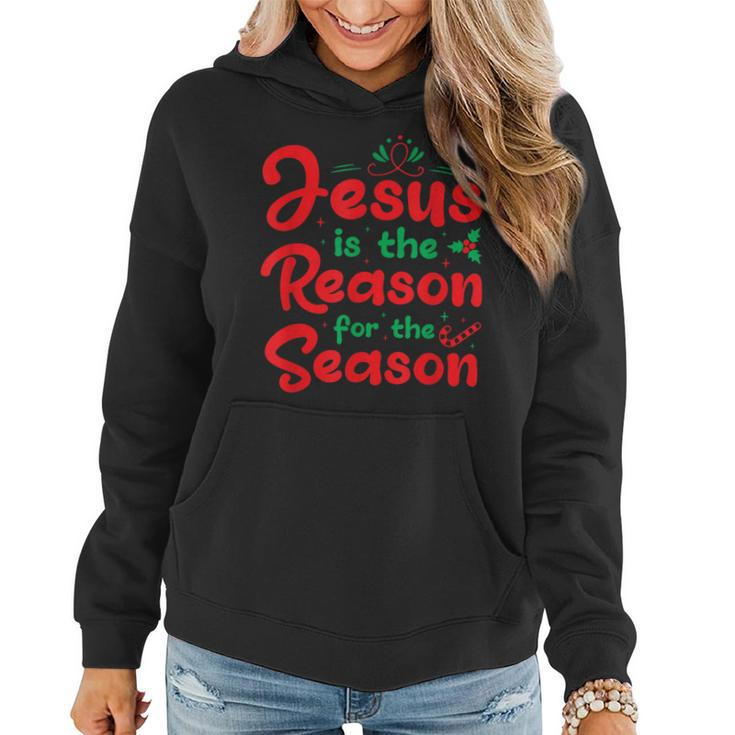 Jesus Is The Reason For The Season Christian Christmas Women Hoodie
