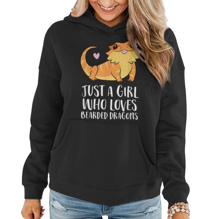 Just A Girl Who Loves Bearded Dragons Lizard Reptile Women Hoodie