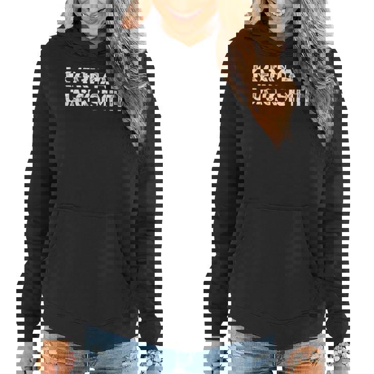 Karma Is Jack Smith Funny Vintage Retro Men Women Political Women Hoodie
