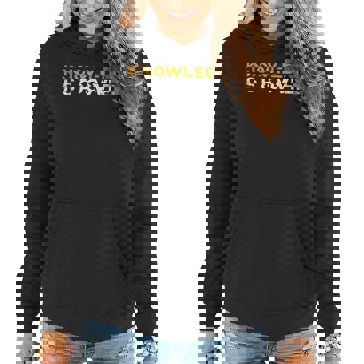 Knowledge Is Power Cool Quote Reason Science Skepticism Women Hoodie