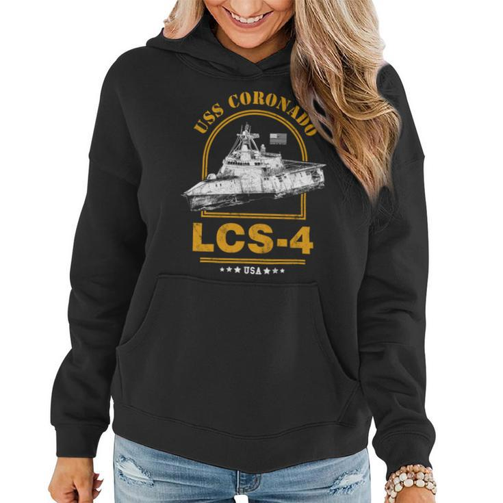 Lcs-4 Uss Coronado Women Hoodie