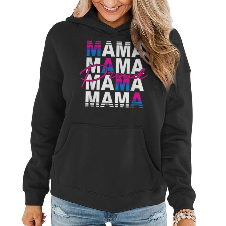 Lgbt Bisexual Proud Mama Lgbtq Pride Month Mom Bisexual Mom  Women Hoodie