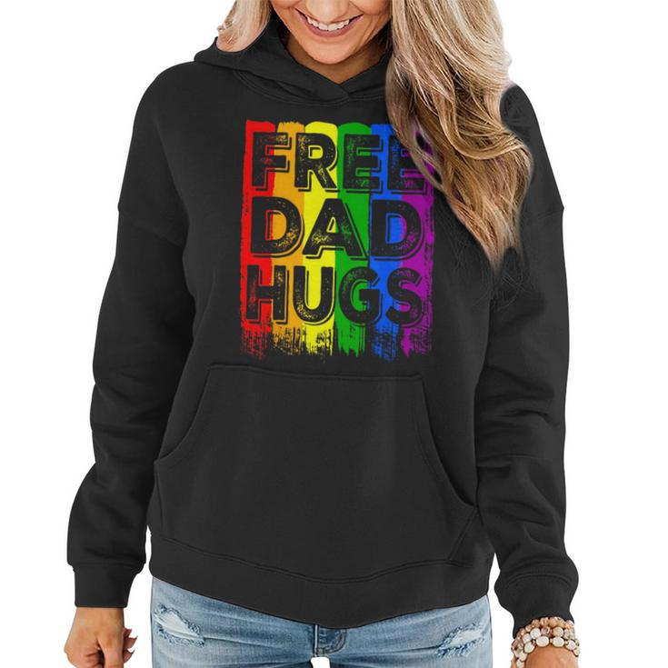 Lgbt Flag Proud Dad Free Mom Hugs Gay Lesbian Pride Rainbow  Women Hoodie
