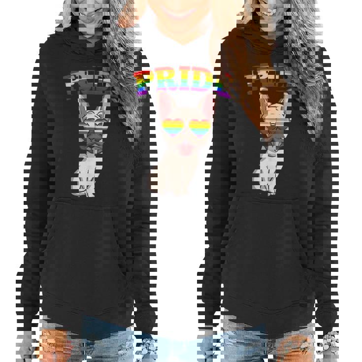 Lgbt French Bulldog Dog Gay Pride Rainbow Cute Lgbtq  Women Hoodie