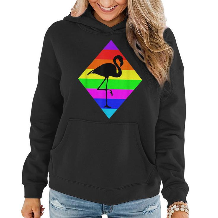 Lgbt Gay Pride Equal Rights Rainbow Queer Gay Flamingo  Women Hoodie