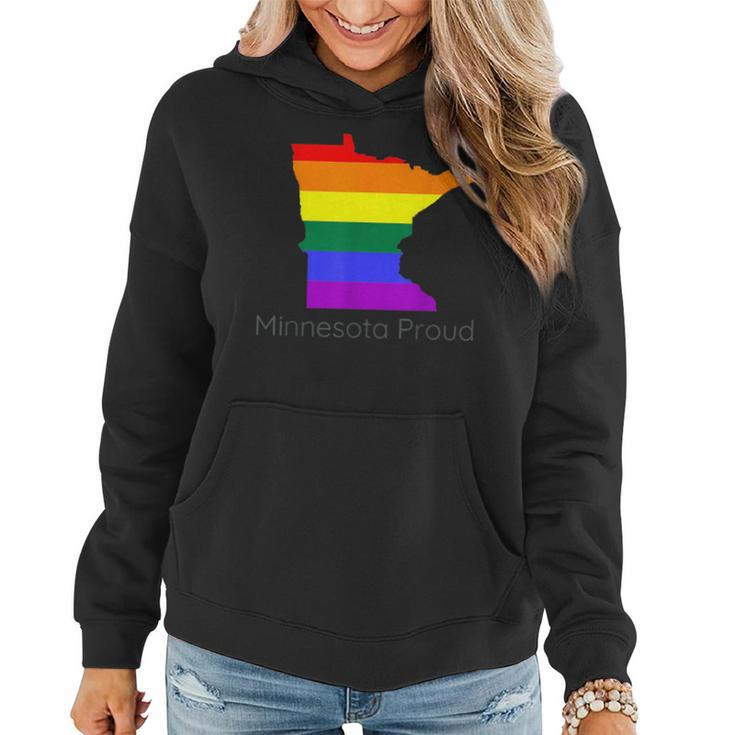 Lgbtq Minnesota Gay Pride Proud Rainbow Flag Love Is Love  Women Hoodie