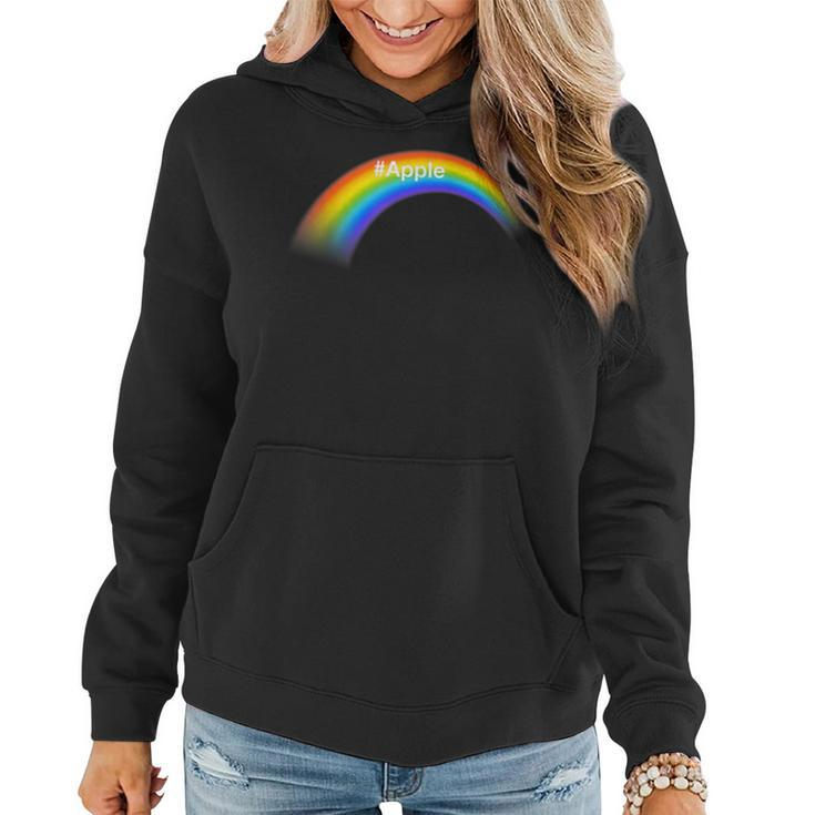 Lgbtq Pride Rainbow Apple  Women Hoodie