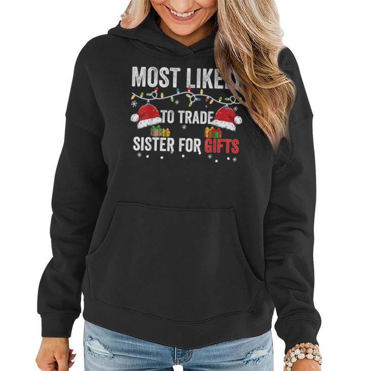 Most Likely To Shake Trade Sister For Christmas Women Hoodie