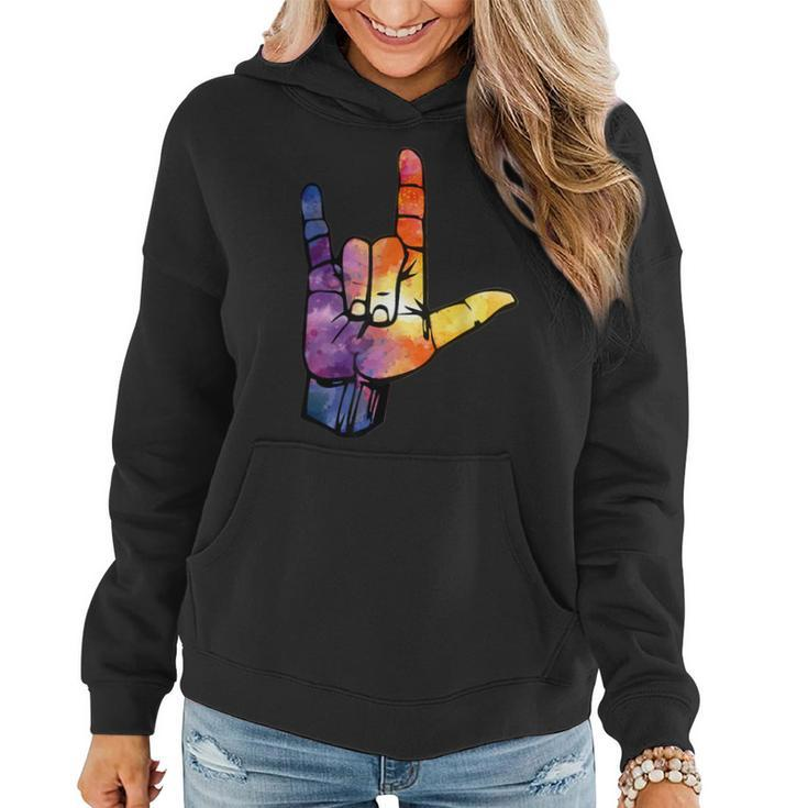 I Love You American Sign Language For Men Women Hoodie