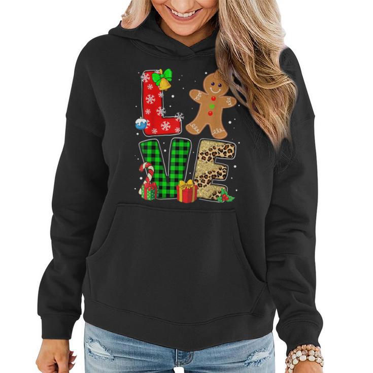 Love Gingerbread Girl Christmas Cookie Baking Family Xmas Women Hoodie