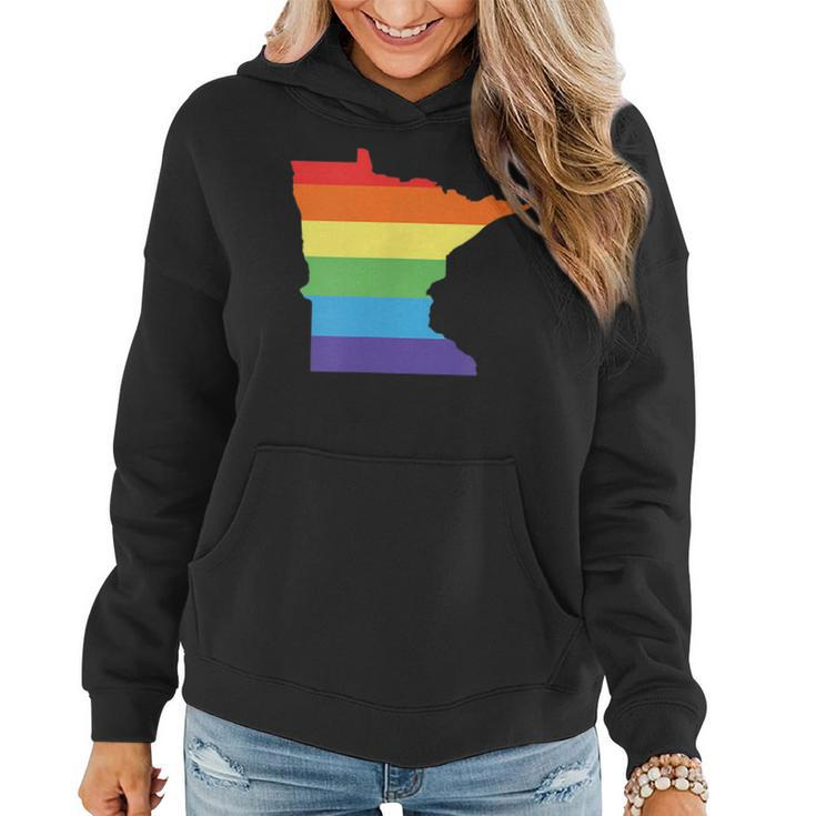 Minnesota Gay Pride Rainbow Flag Lgbt Equality  Women Hoodie