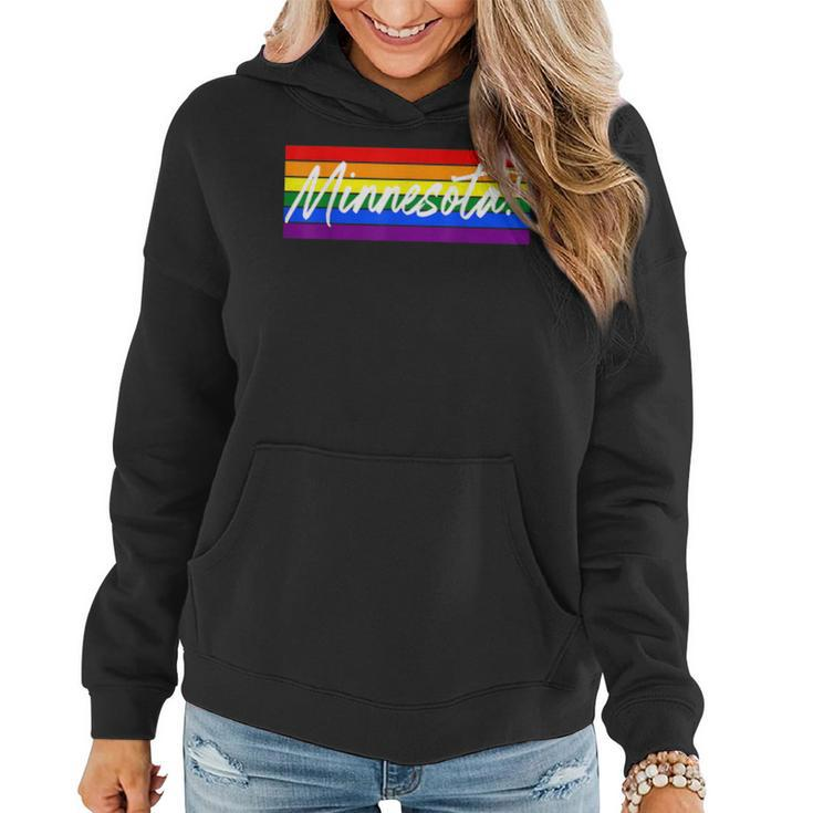 Minnesota Lgbt Pride Rainbow Mn Flag Gay Pride Love  Women Hoodie