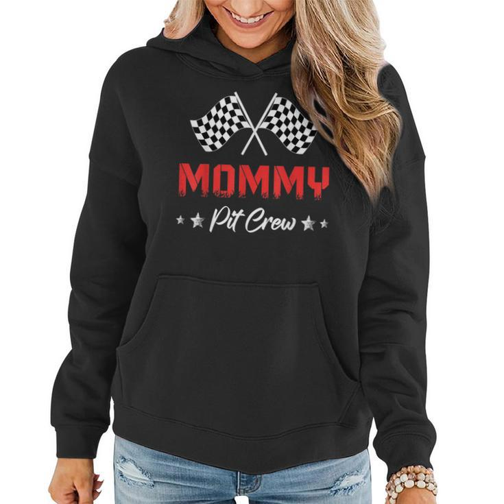 Mom Car Racing Birthday Party Family Matching Mommy Pit Crew Gifts For Mom Funny Gifts Women Hoodie