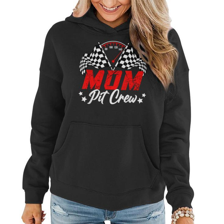 Mom Pit Crew Birthday Party Race Car Lover Racing Family Women Hoodie