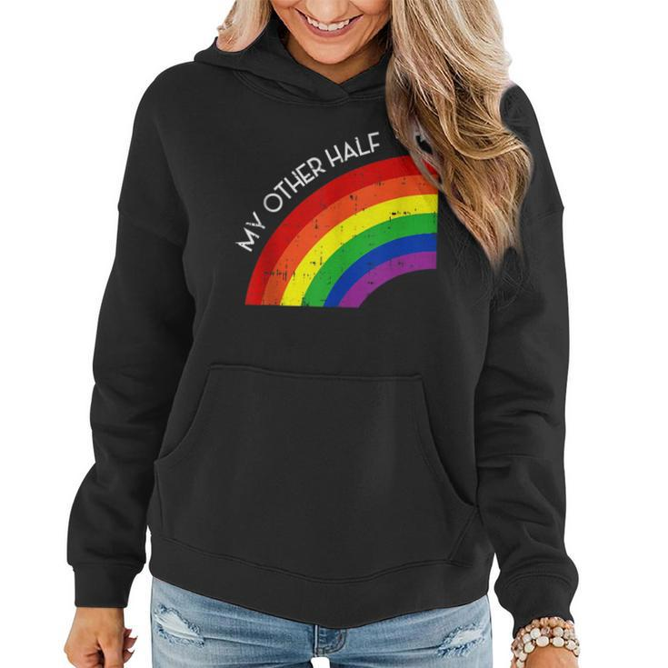My Other Half Gay Couple Rainbow Pride Cool Lgbt Ally Gift  Women Hoodie