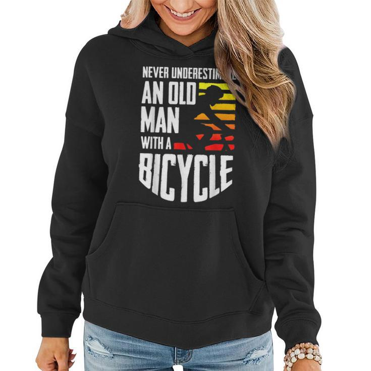 Never Underestimate An Old Man With A Bicycle Retired Gift Gift For Mens Women Hoodie
