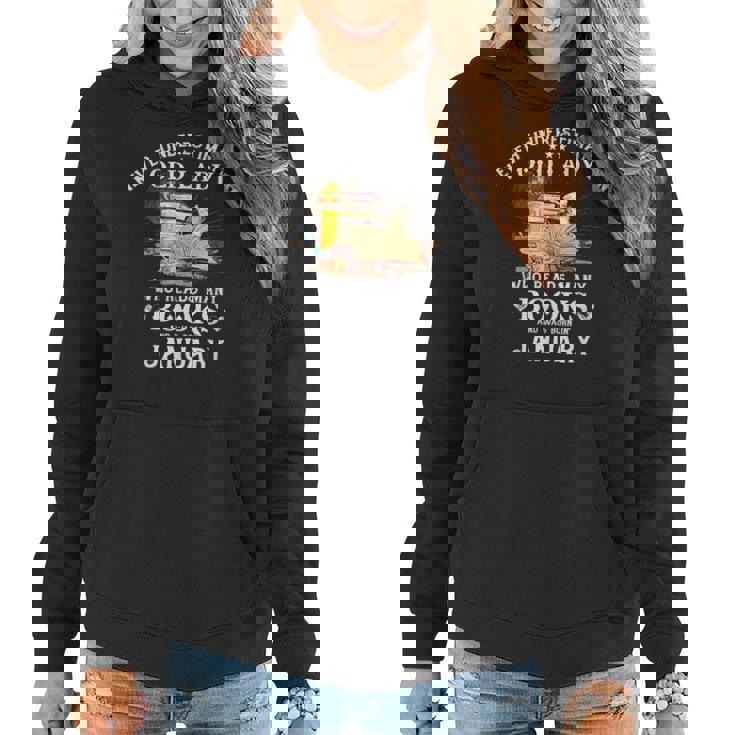 Never Underestimate Old Lady Who Reads Many Books January Women Hoodie