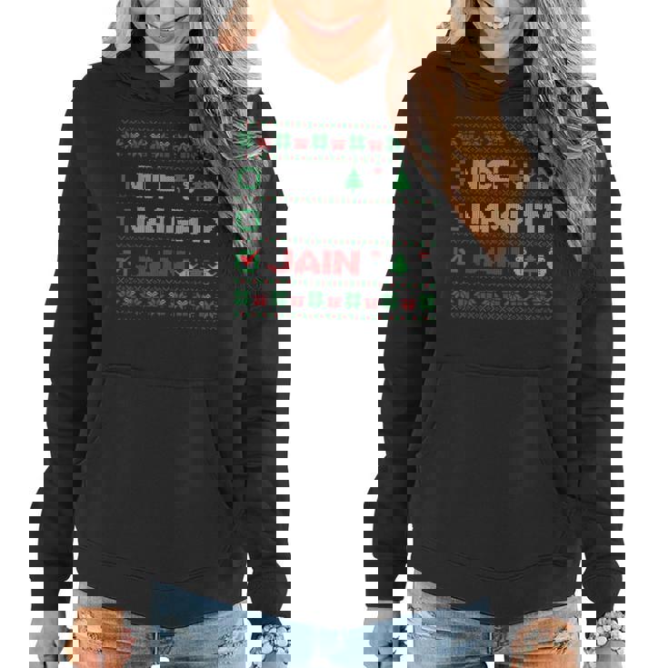 Nice Naughty Jain Christmas List Ugly Sweater Women Hoodie