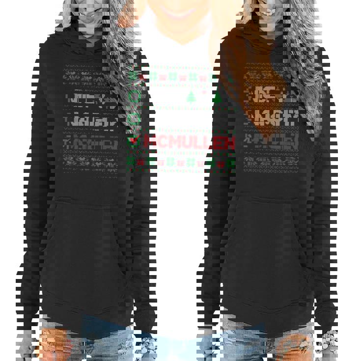 Nice Naughty Mcmullen Christmas List Ugly Sweater Women Hoodie