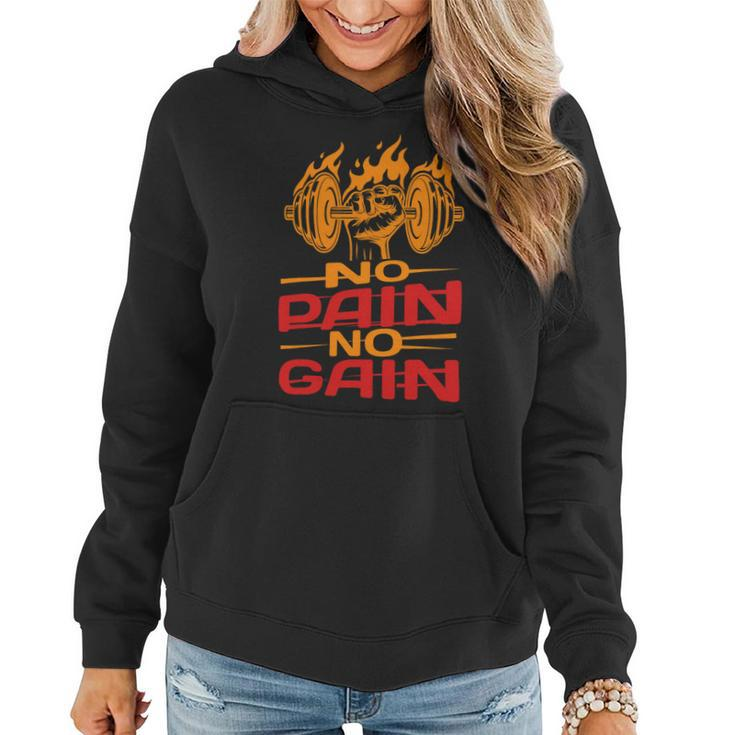 No Pain No Gain Gym Fitness Lovers Fitness Workout Costume Women Hoodie