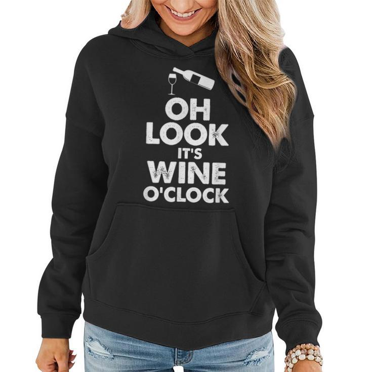 Oh Look It´S Wine O´Clock Drinking Glass  Women Hoodie