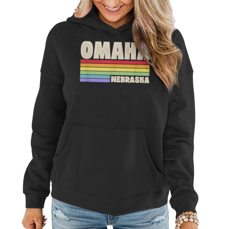 Omaha Nebraska Pride Rainbow Flag Gay Pride Merch Queer  Women Hoodie