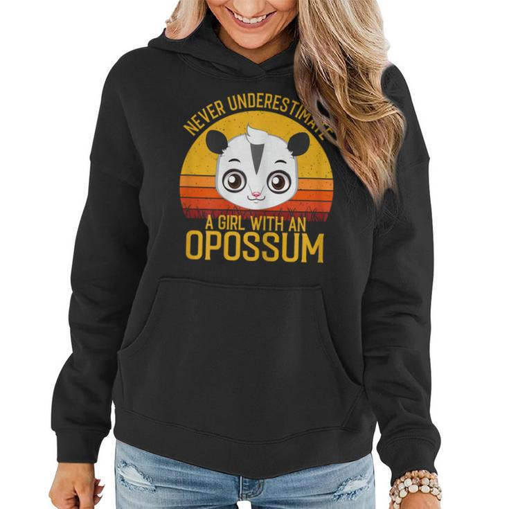 Opossum Never Underestimate A Girl With A Opossum Women Hoodie