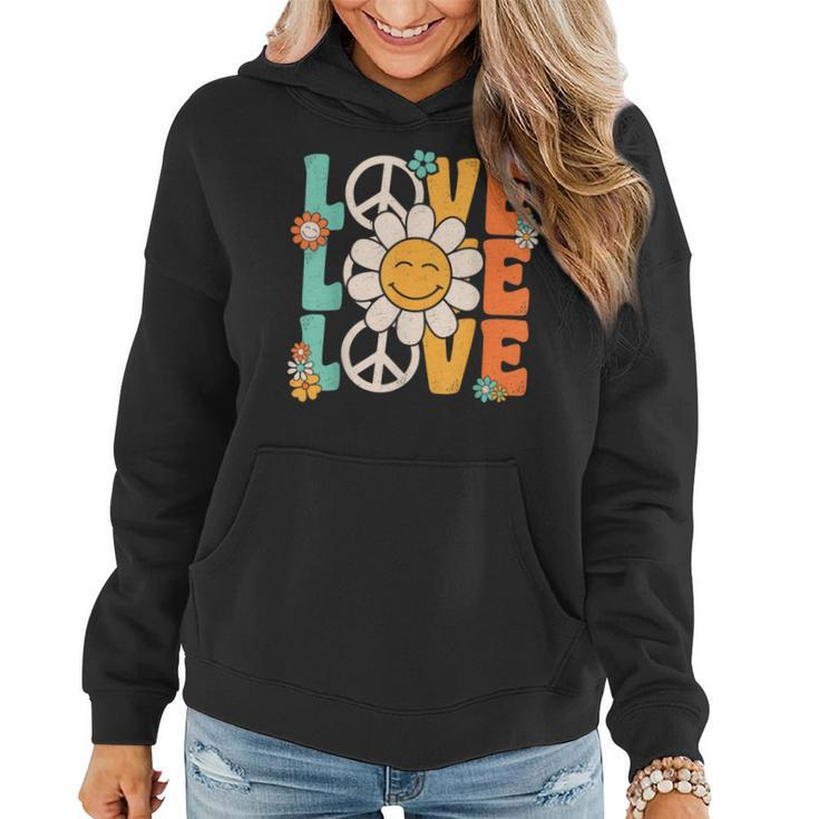 Peace Sign Love 60S 70S 80S Costume Groovy Theme Party Women Hoodie