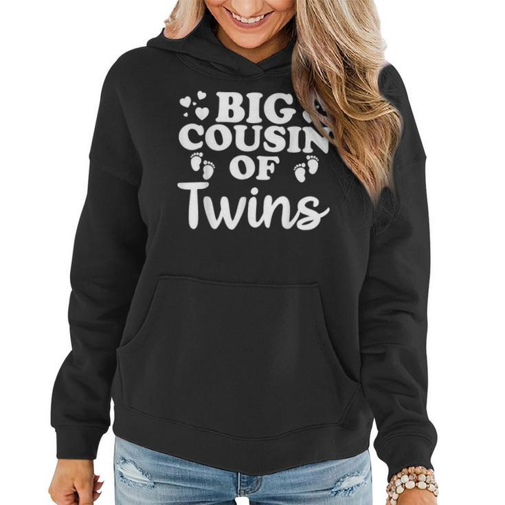 Promoted To Big Cousin Of Twins Baby Announcement Boys Girls Women Hoodie