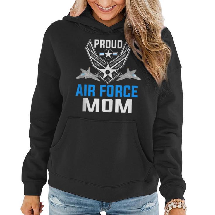 Proud Air Force Mom Military Veteran Pride Us Flag T Women Hoodie Mazezy