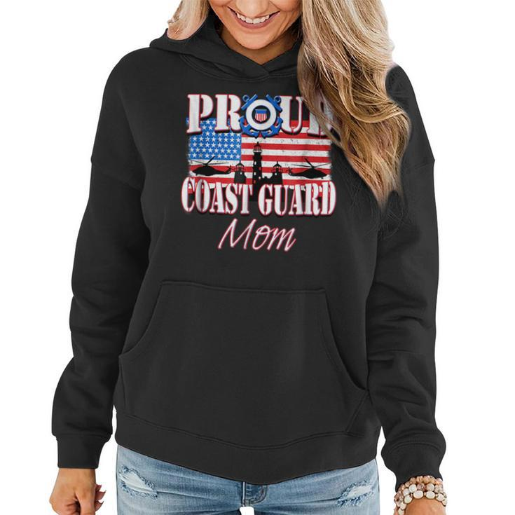 Proud Coast Guard Mom Usa Flag  Mothers Day Women Gifts For Mom Funny Gifts Women Hoodie