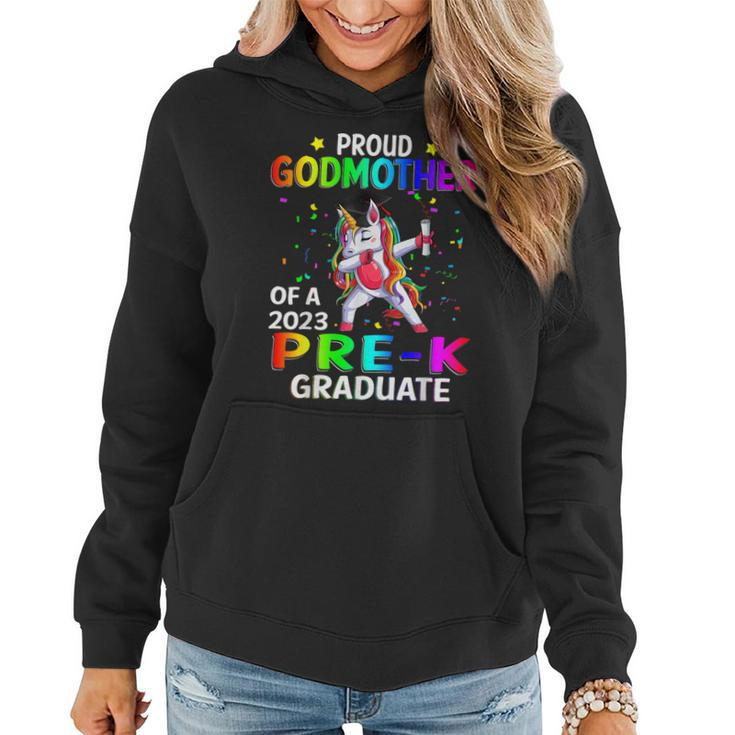Proud Godmother Of A Class Of 2023 Prek Graduate Unicorn Women Hoodie