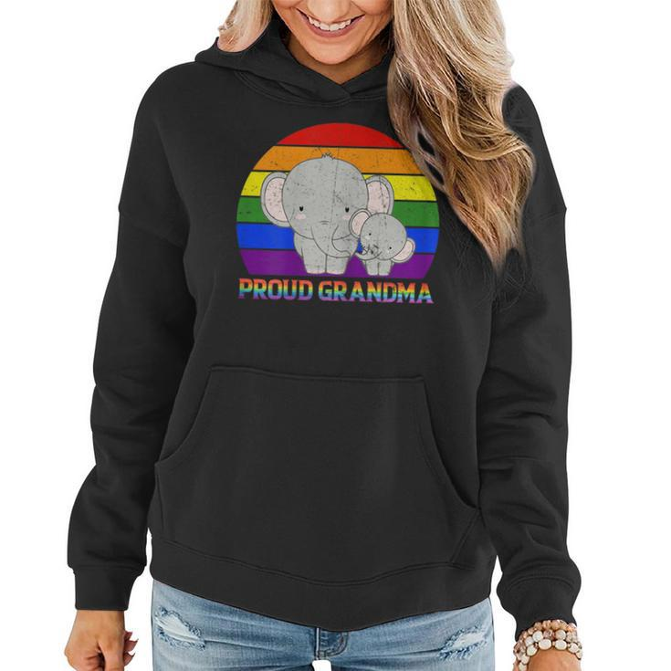Proud Grandma Elephant Proud Mom Lgbt Gay Pride  Gifts Women Hoodie
