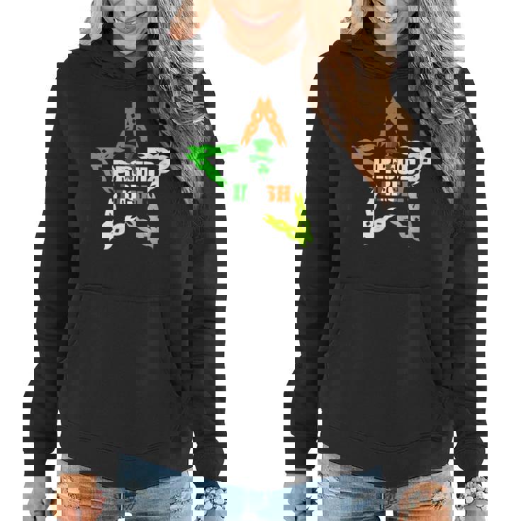Proud Irish St Patricks Day Colorful Celtic Pride Funny  Women Hoodie