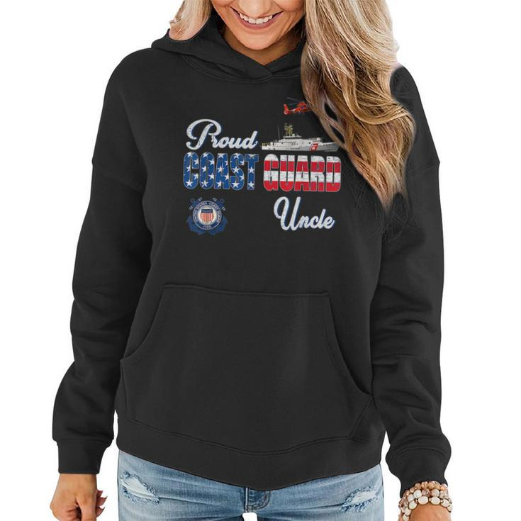 Proud Us Coast Guard Uncle Us Military Family Gift Men Women Funny Military Gifts Women Hoodie