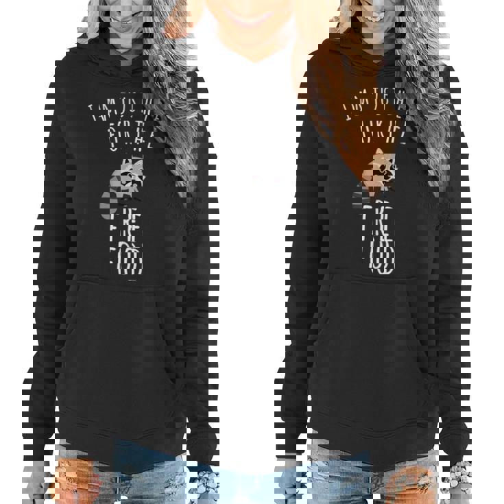 Raccoon Trash Panda Just Here For The Free Food Women Hoodie