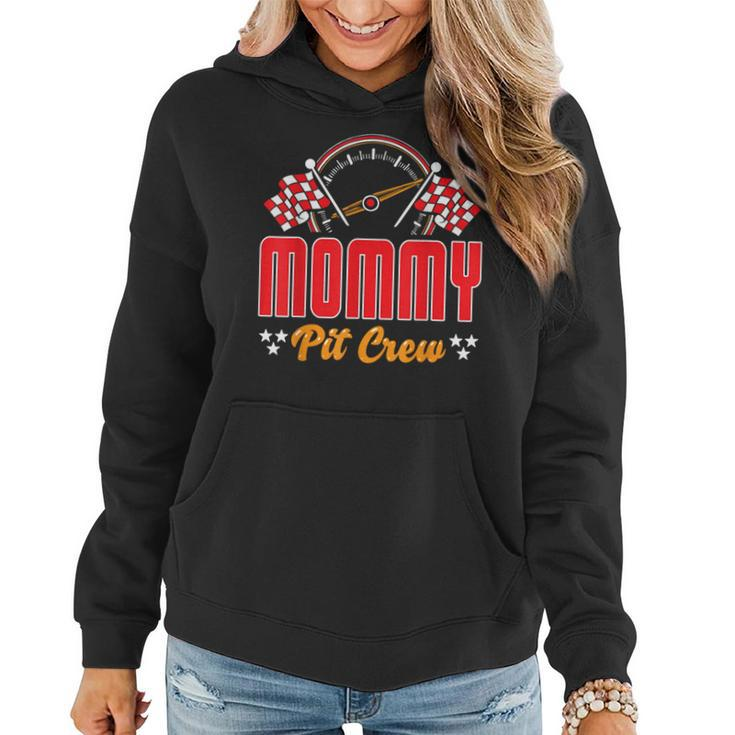 Race Car Birthday Party Matching Family Mommy Pit Crew Women Hoodie