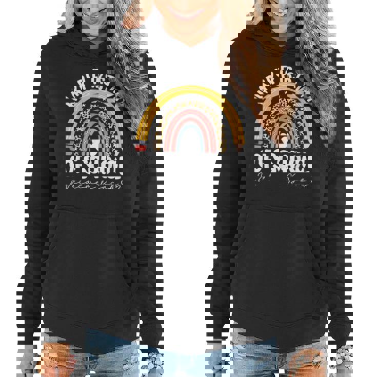 Rainbow Happy First Day Of Preschool Welcome Back To School Women Hoodie