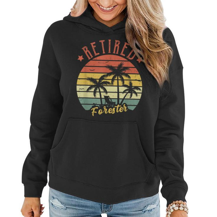 Retired Forester Retro Vintage For Dad Women Hoodie