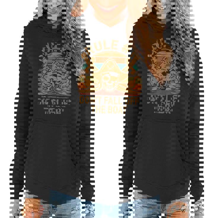 Rule 1 Don't Fall Off The Boat Pirate Dad Halloween Halloween Women Hoodie