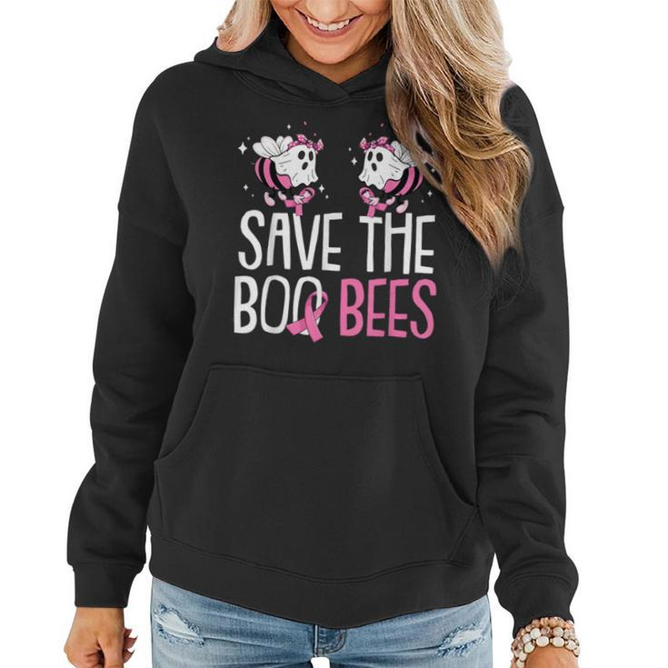 Save The Breast Cancer Awareness Boo Bees Halloween Women Hoodie