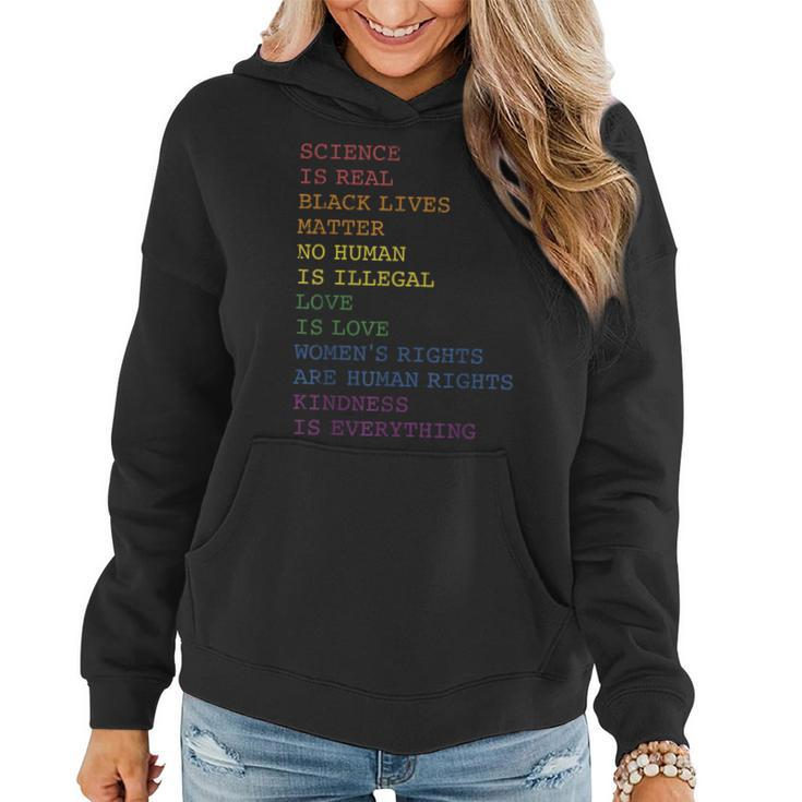 Science Love Kindness Rainbow Flag For Gay And Lesbian Pride Women Hoodie